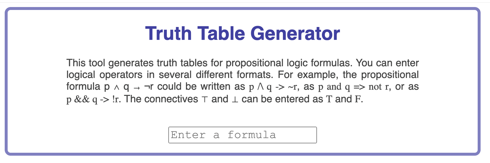 truth-table-tool